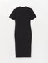LC Waikiki Crew Neck Straight Short Sleeve Women's Bodycon Dress